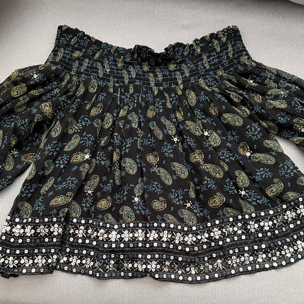 Free People Age Of Aquarius Paisley Sequin Top
Size XS, NWT - Picture 2 of 10